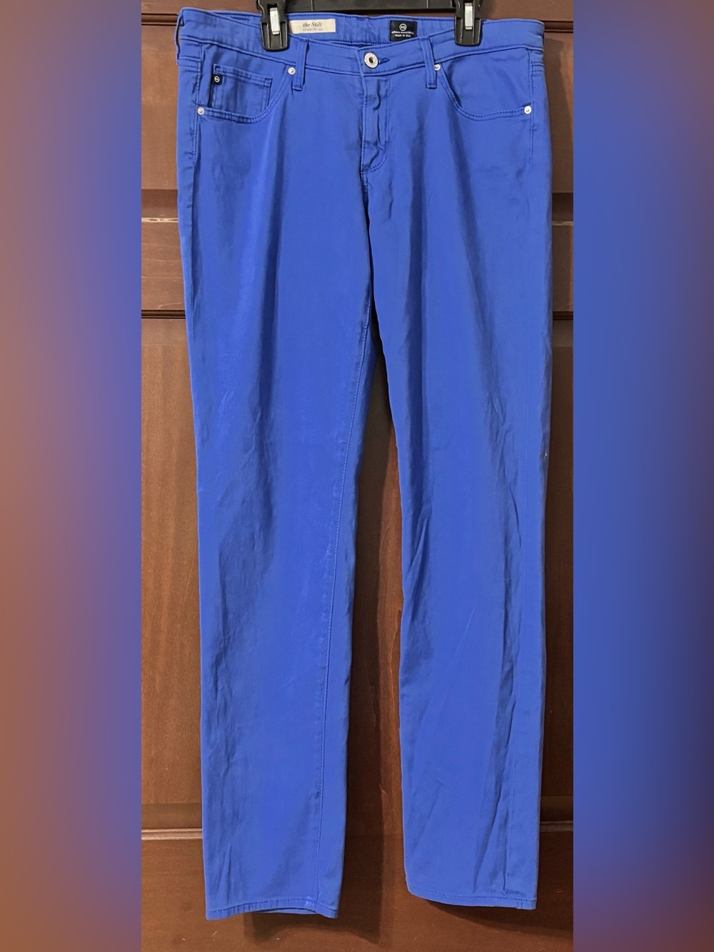 AG Adriano Goldschmied soft blue pants size 30R the stilt cigarette leg